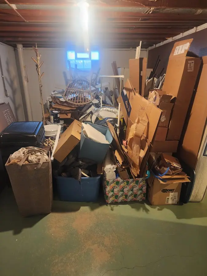 Roll-off dumpster container at job site for Yard Waste Dumpster Rental in Somerset